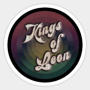 retro vintage circle Kings of Leon Sticker